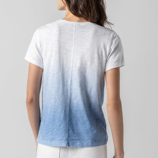 <p>We took a favorite silhouette and best-selling fabric and added a unique twist. Featuring the same flattering design as our solid version Using a hand-sprayed ombre effect, this tee has texture and adds novelty to your tee shirt collection. Designed with a back seam and a silhouette that skims the body without being too fitted, this style combines unique details with effortless wearability. It's the perfect addition to elevate your everyday looks.</p> Womens Top Harbor Ombre A2