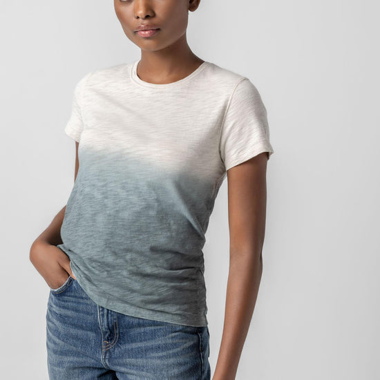 <p>We took a favorite silhouette and best-selling fabric and added a unique twist. Featuring the same flattering design as our solid version Using a hand-sprayed ombre effect, this tee has texture and adds novelty to your tee shirt collection. Designed with a back seam and a silhouette that skims the body without being too fitted, this style combines unique details with effortless wearability. It's the perfect addition to elevate your everyday looks.</p> Womens Top Vine Ombre A1