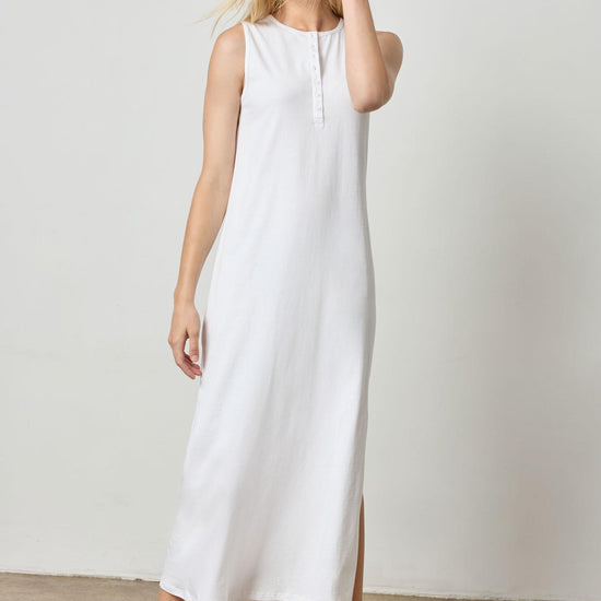 <p>Henley Maxi Dress</p> Womens Dress White A1