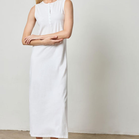 <p>Henley Maxi Dress</p> Womens Dress White A2