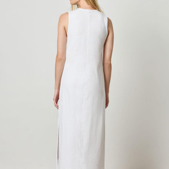 <p>Henley Maxi Dress</p> Womens Dress White A3