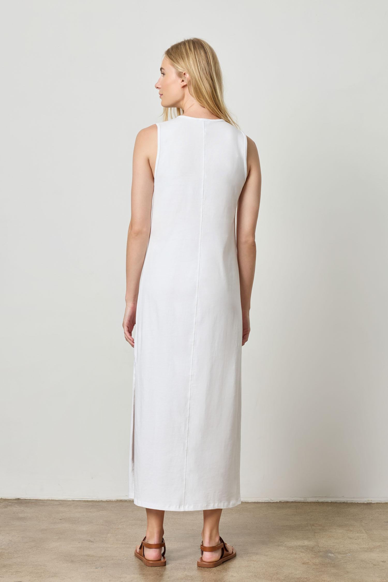 <p>Henley Maxi Dress</p> Womens Dress White A3