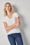 Short Sleeve V-Neck Womens Top Rope A3