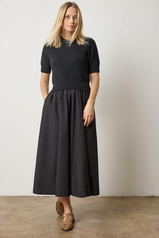 Mixed Media Dress in color Black Image A1