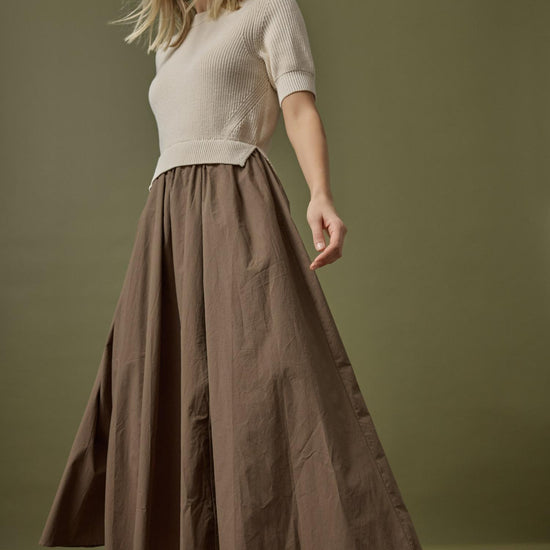 Mixed Media Dress in color Ivory Image C0
