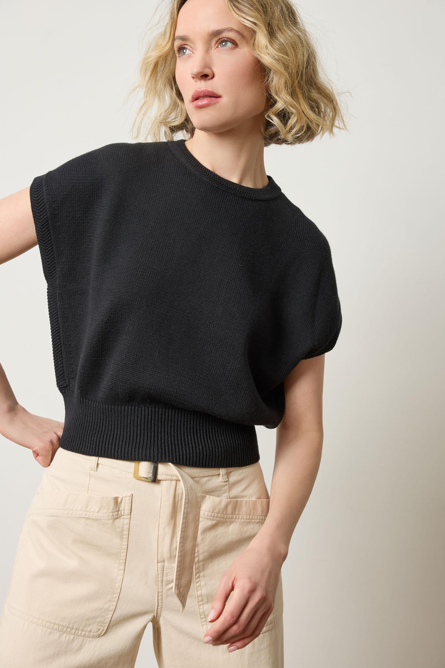 Wedge Sweater Womens Sweater Black A1