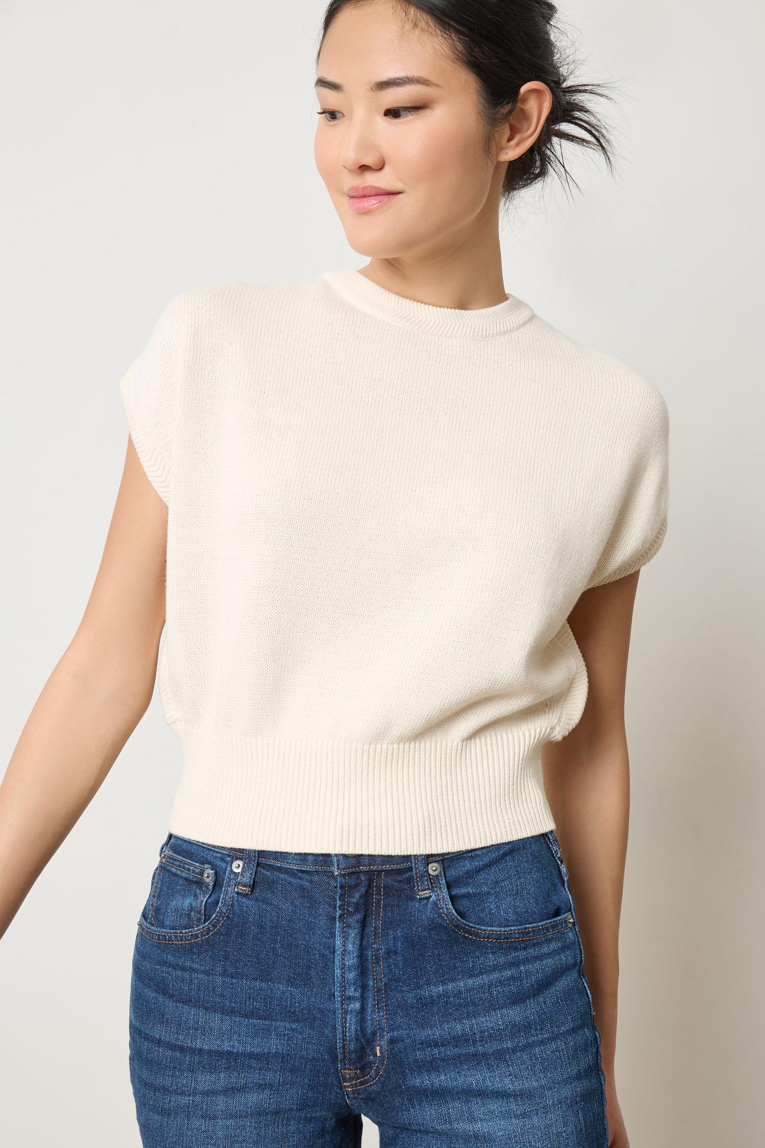 Wedge Sweater Womens Sweater Ivory A1