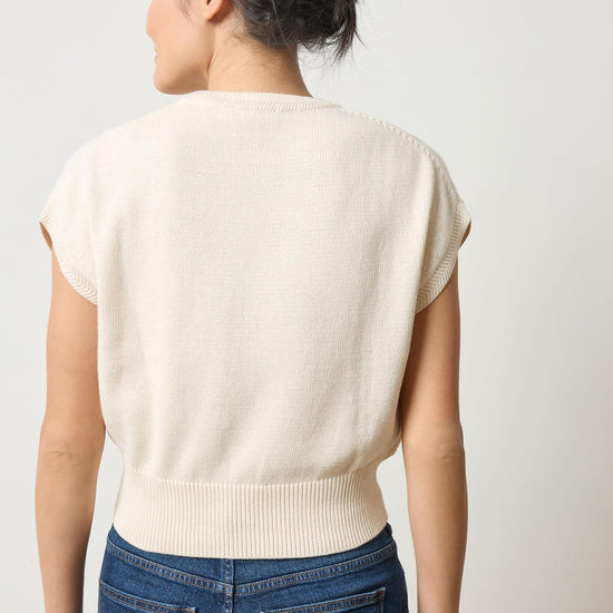 Wedge Sweater Womens Sweater Ivory A2