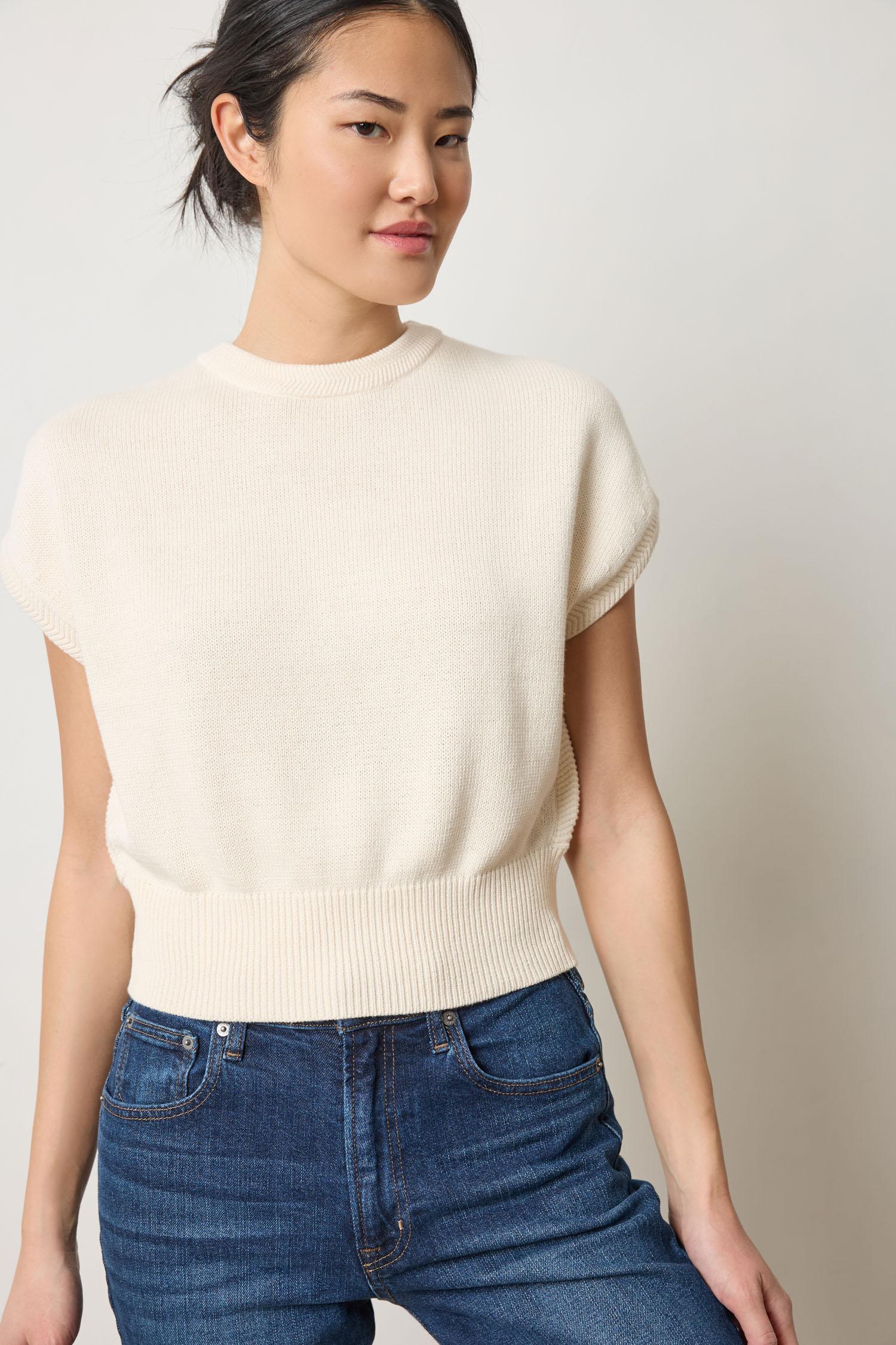 Wedge Sweater Womens Sweater Ivory A3