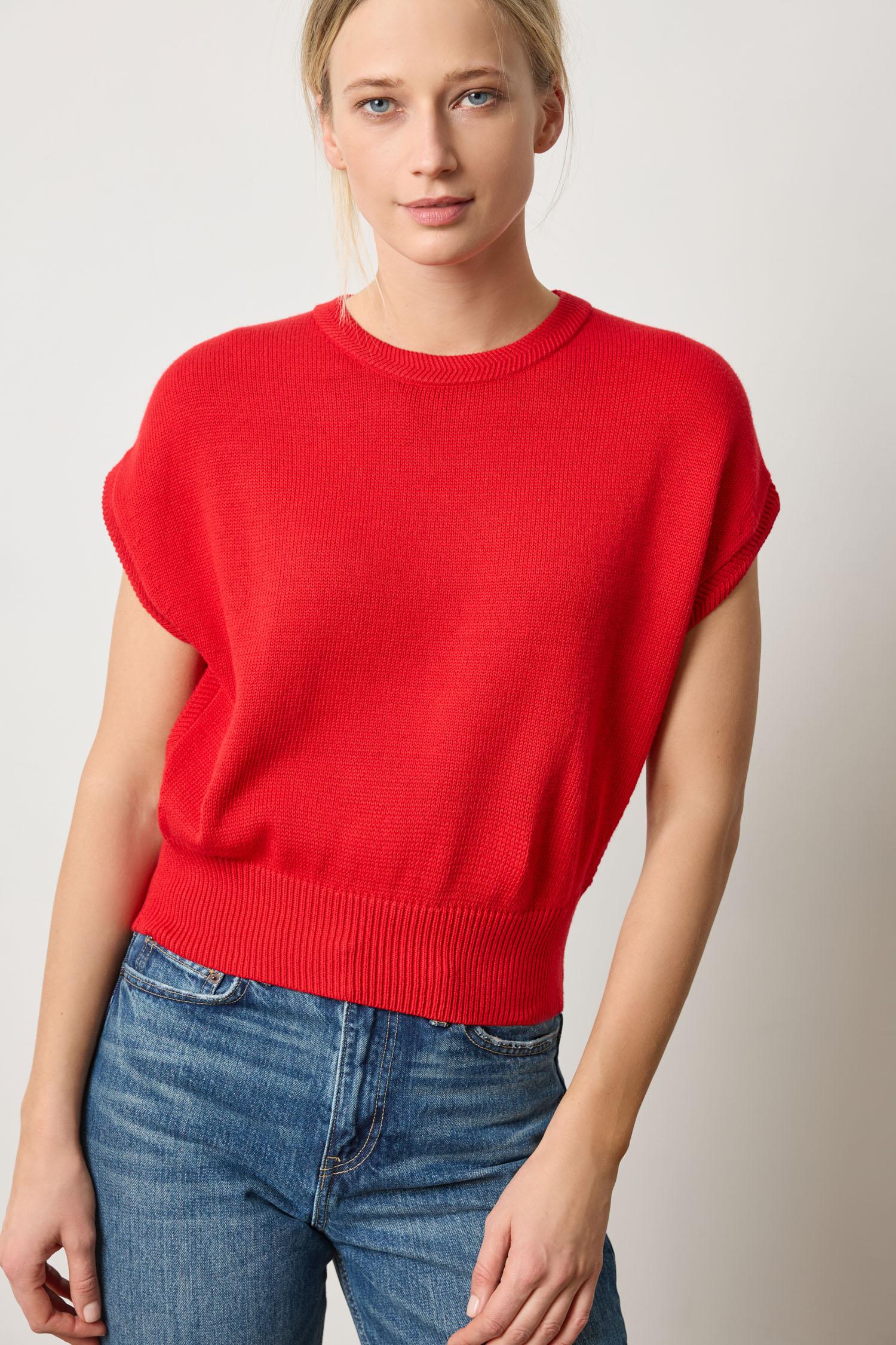 Wedge Sweater Womens Sweater Scarlet A1
