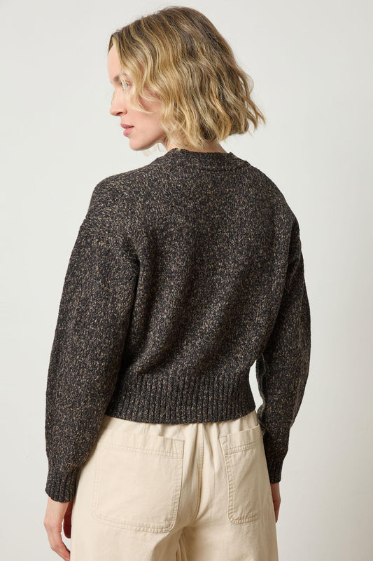 Marled V Cardigan Womens Sweater Black Marl A2