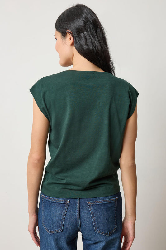 Seamed Wedge Tee Womens Top Spruce A2