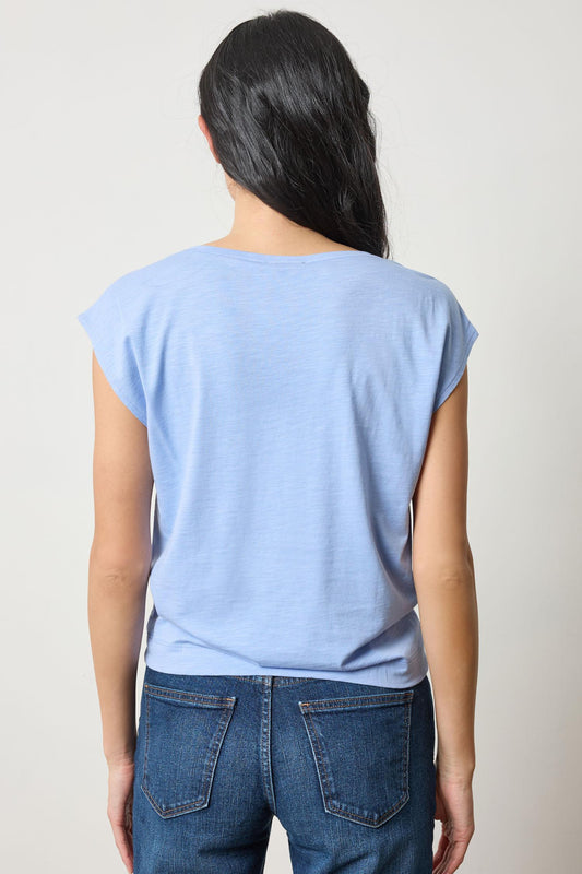 Seamed Wedge Tee Womens Top Wedgewood A2