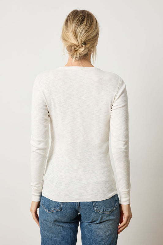 Rib Slub Long Sleeve Crewneck