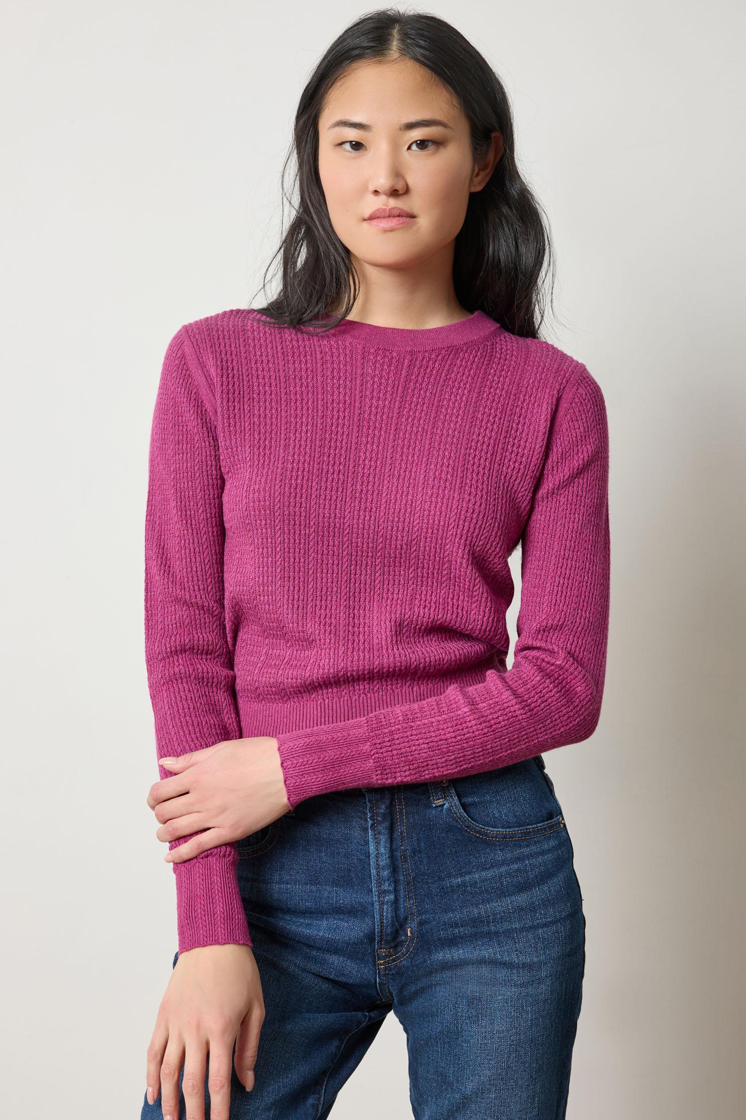 Multi Stitch Pullover Sweater Womens Sweater Dahlia A1
