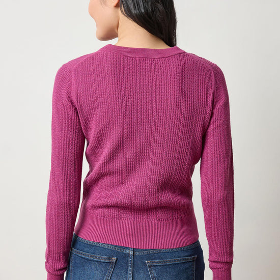Multi Stitch Pullover Sweater Womens Sweater Dahlia A2