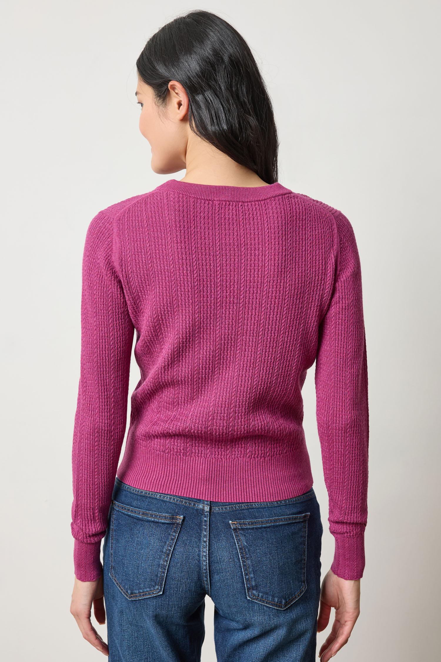 Multi Stitch Pullover Sweater Womens Sweater Dahlia A2