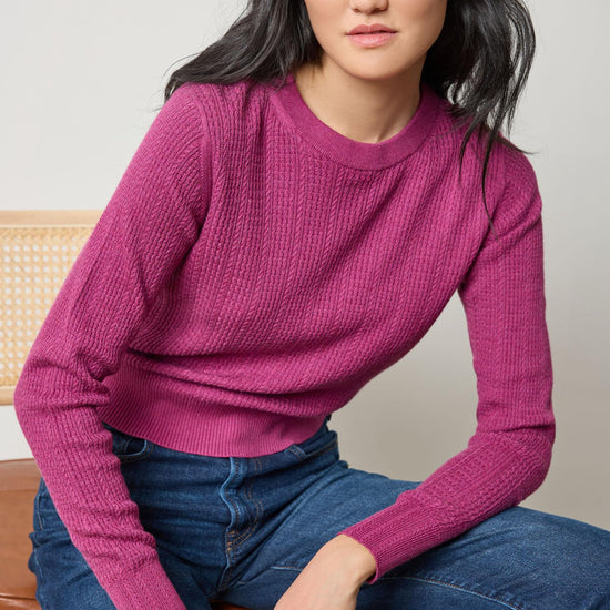 Multi Stitch Pullover Sweater Womens Sweater Dahlia A3