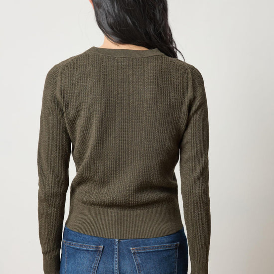 Multi Stitch Pullover Sweater Womens Sweater Fir A2