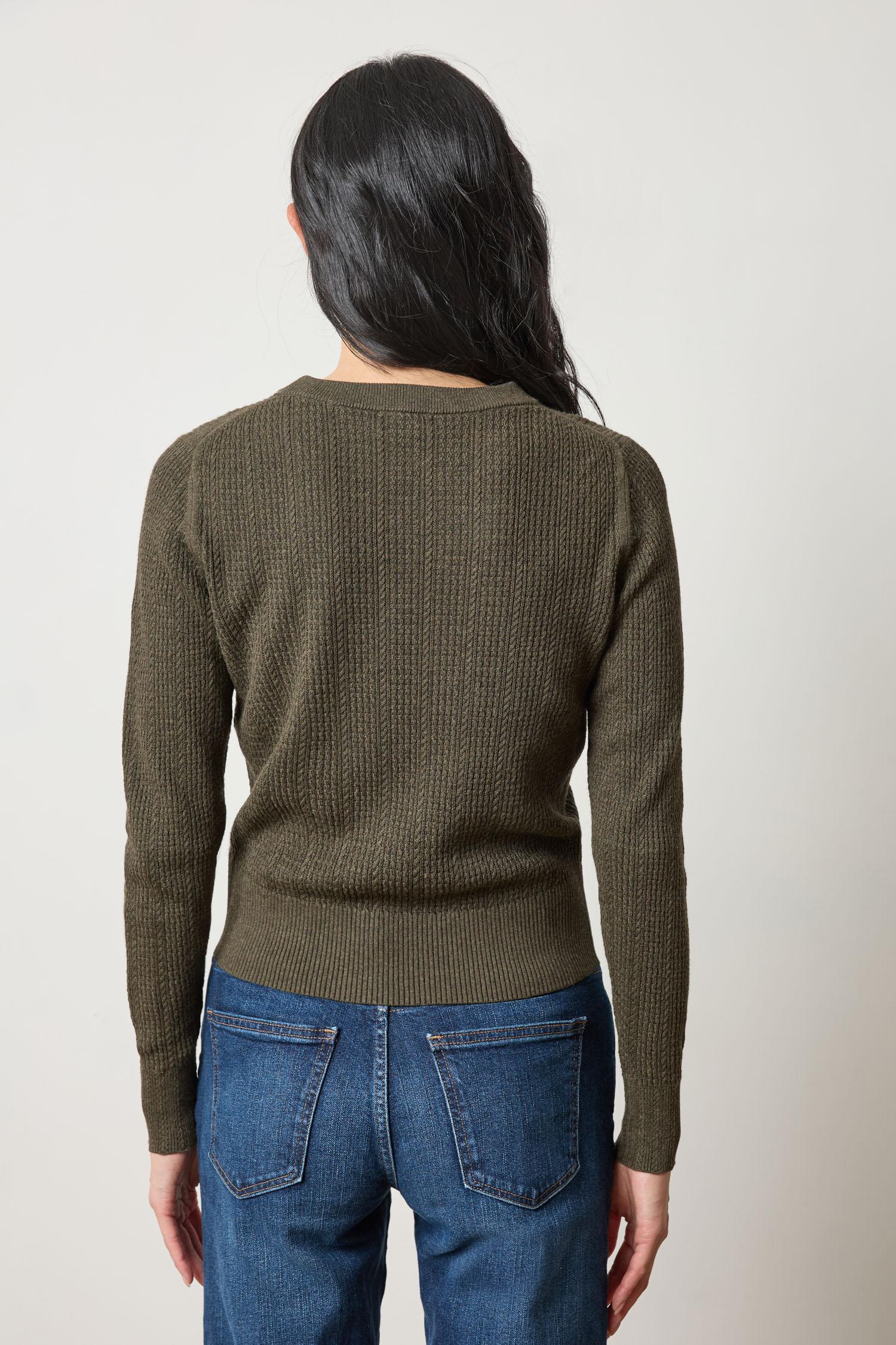 Multi Stitch Pullover Sweater Womens Sweater Fir A2