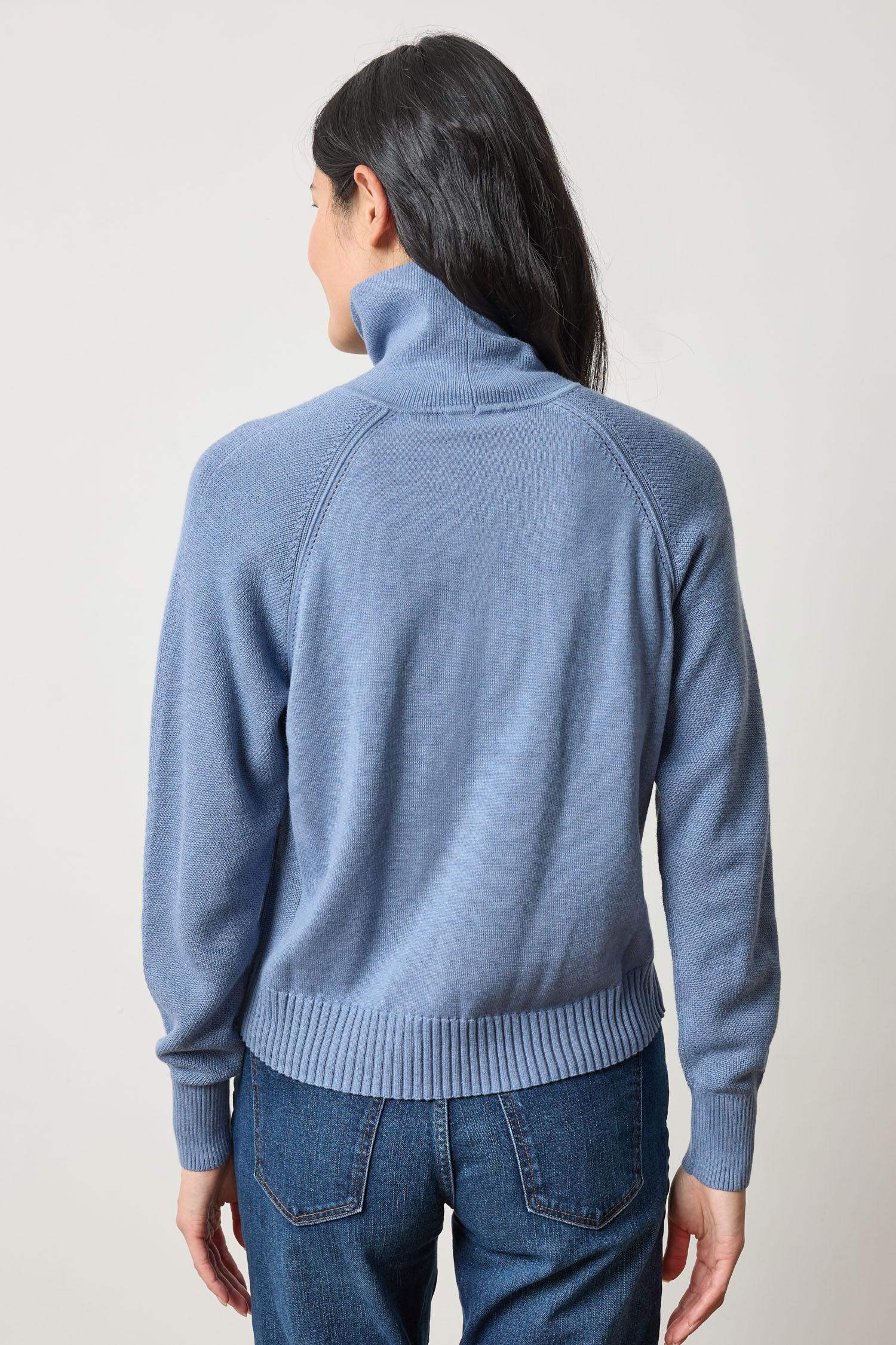 Relaxed Turtleneck Sweater Womens Sweater Bluebell A2