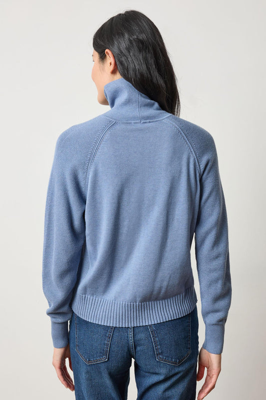 Relaxed Turtleneck Sweater Womens Sweater Bluebell A2