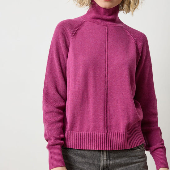 Relaxed Turtleneck Sweater Womens Sweater Dahlia A1