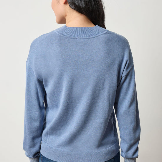 V-Neck Pullover Sweater Womens Sweater Bluebell A2