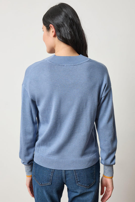 V-Neck Pullover Sweater Womens Sweater Bluebell A2