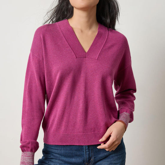 V-Neck Pullover Sweater Womens Sweater Dahlia A1