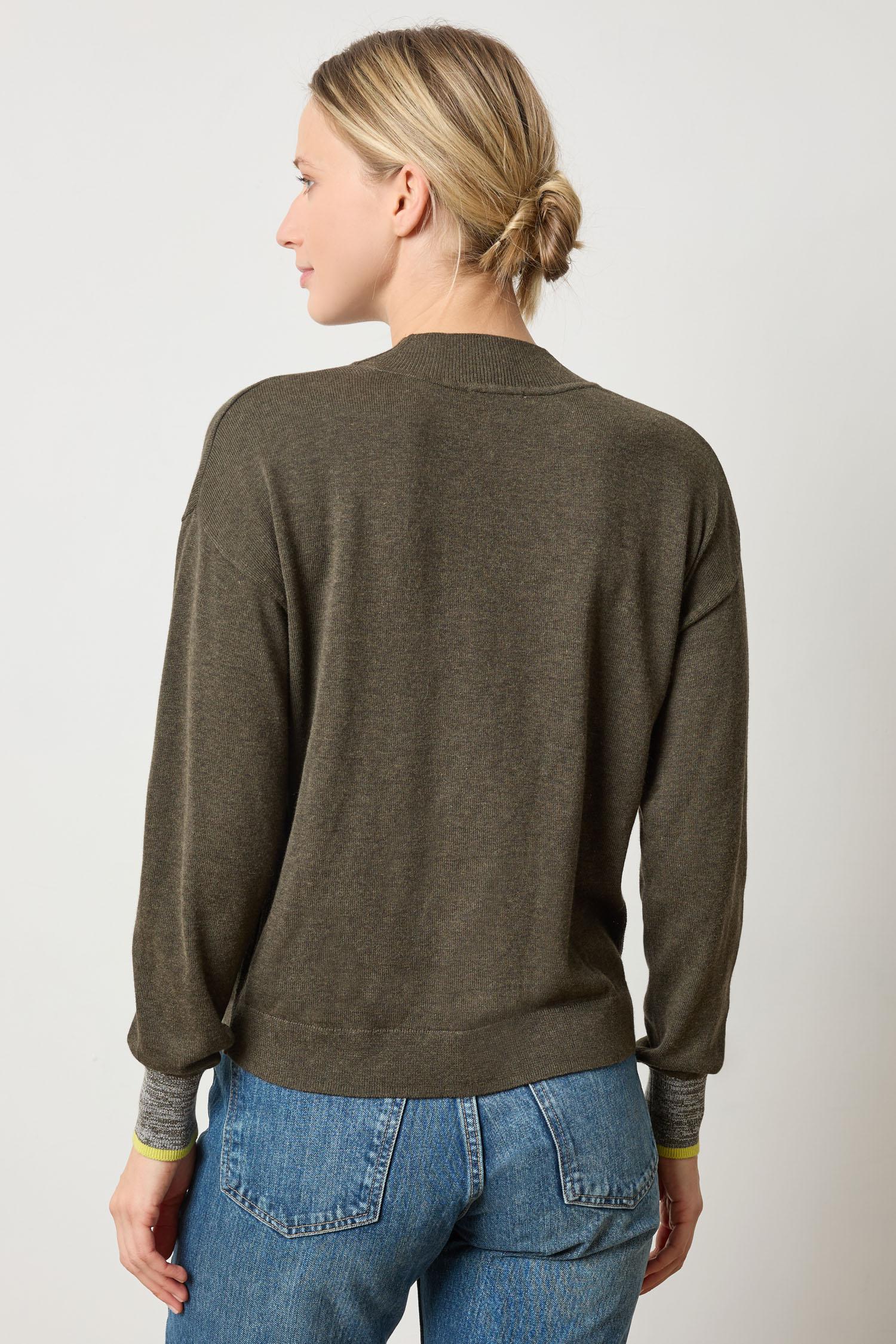 V-Neck Pullover Sweater Womens Sweater Fir A2