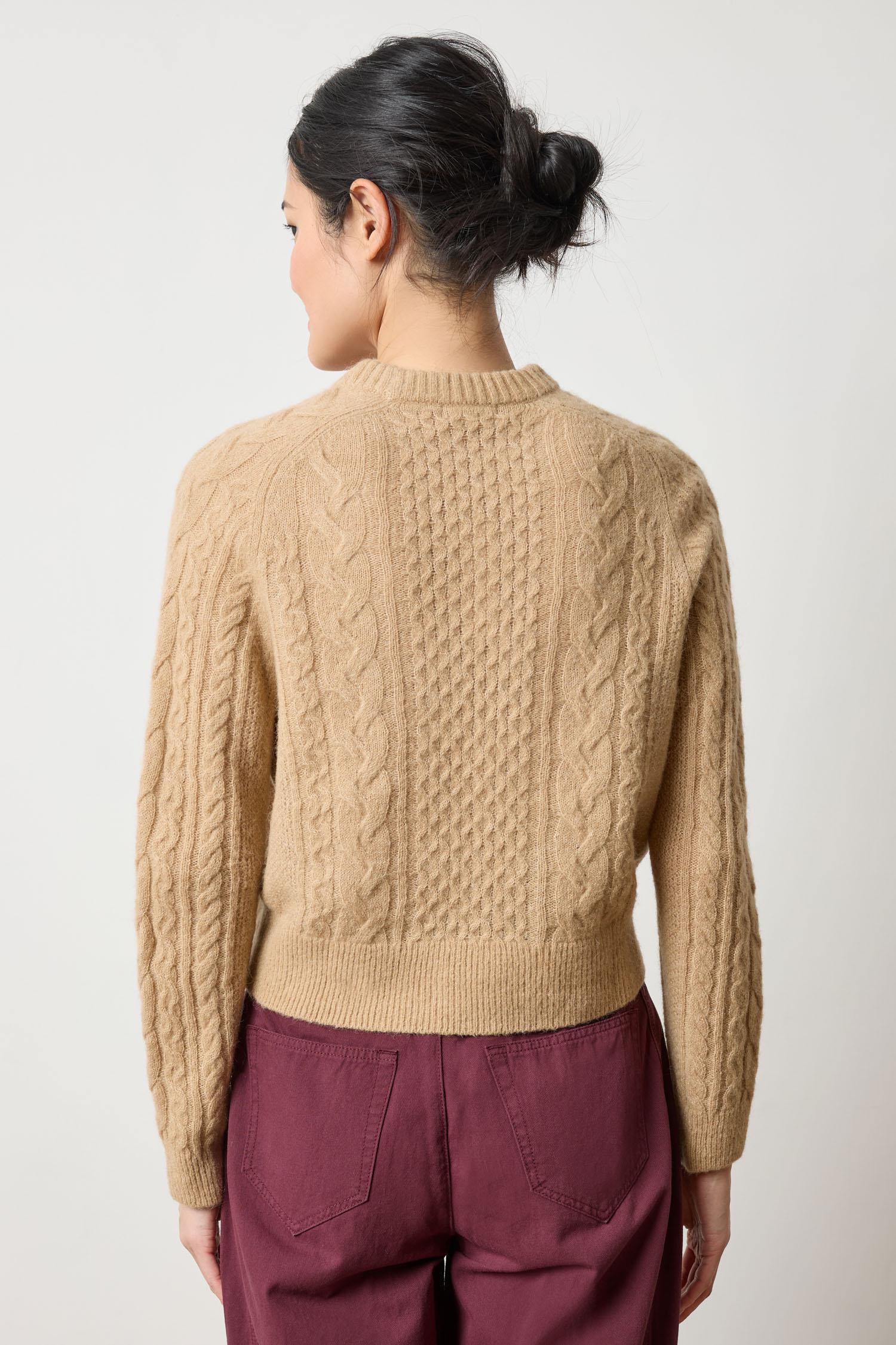 Mixed Stitch Pullover Womens Sweater Birch A2
