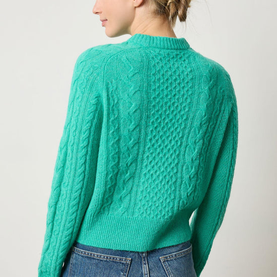 Mixed Stitch Pullover Womens Sweater Cascade A2