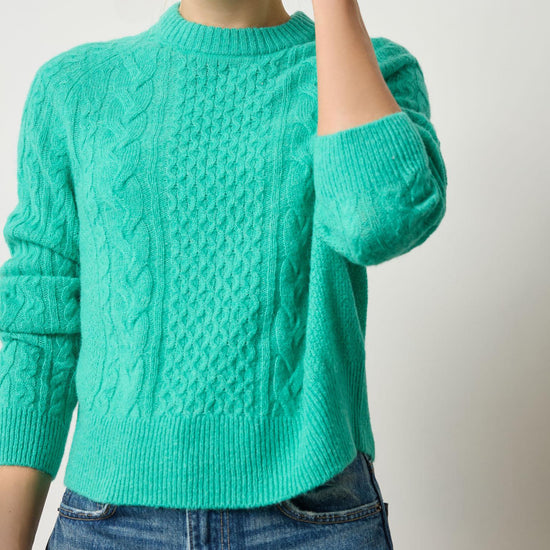 Mixed Stitch Pullover Womens Sweater Cascade A3