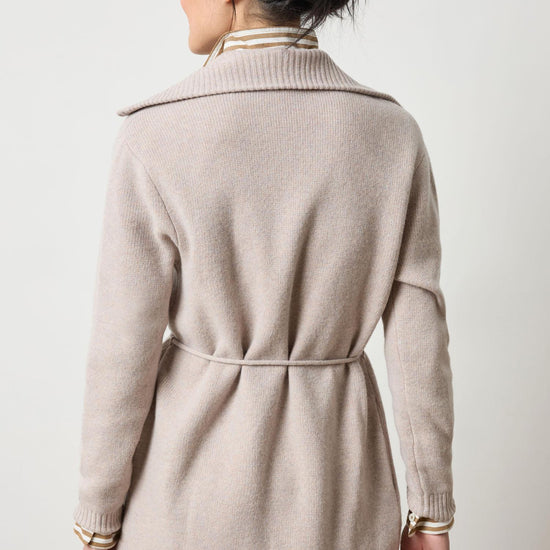 Notch Collar Open Cardigan in color Quartz Image A2