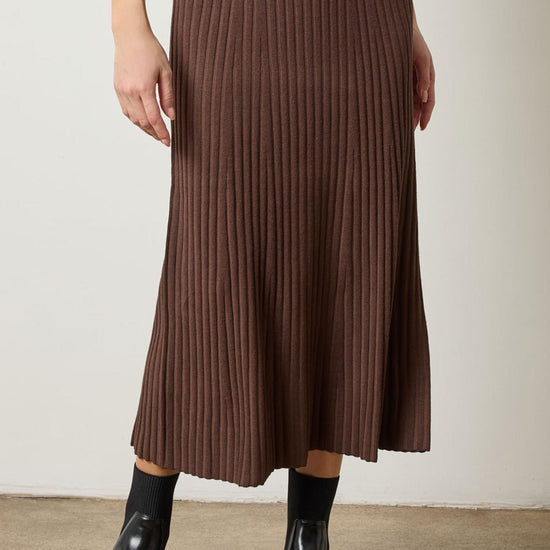 Straight Rib Skirt Womens Skirt Mink A1