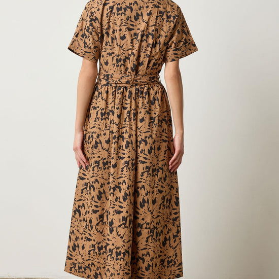 Collared Maxi Shirt Dress Womens Dress Animal Floral A2