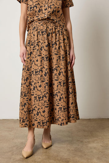 Paneled Maxi Skirt in color Animal Floral Image A1