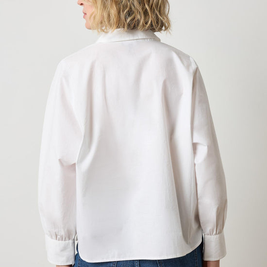 Dolman Sleeve Button Down Shirt Womens Top White A2
