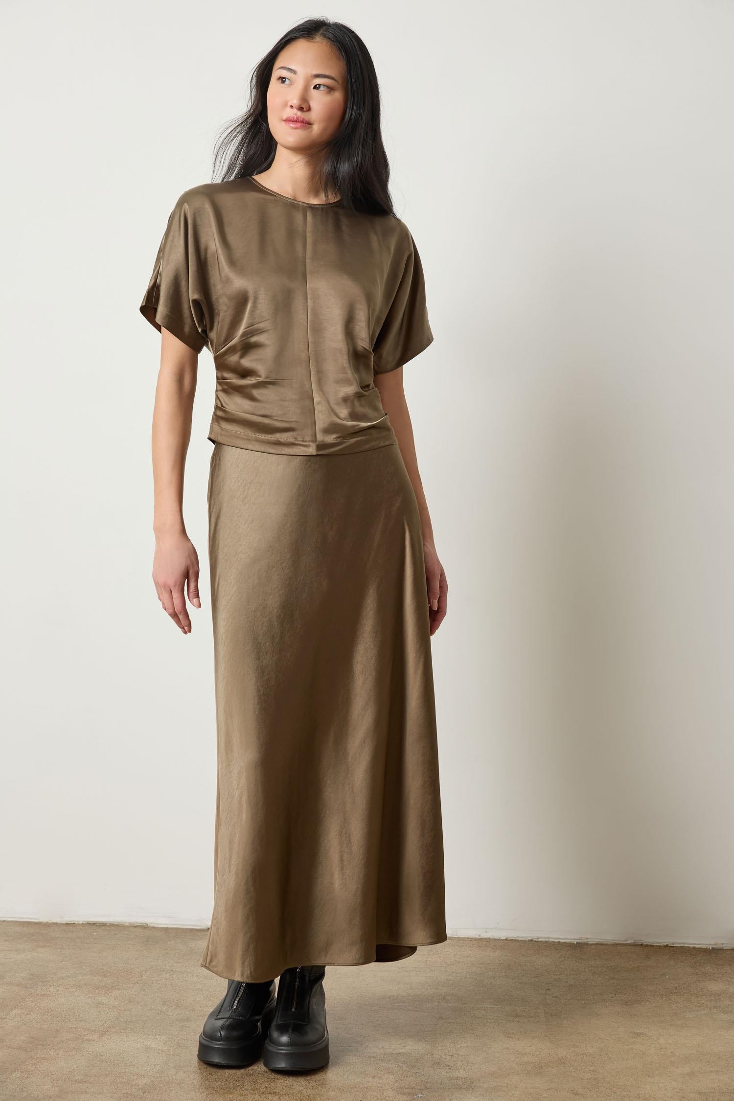 Satin Bias Maxi Skirt – Lilla P