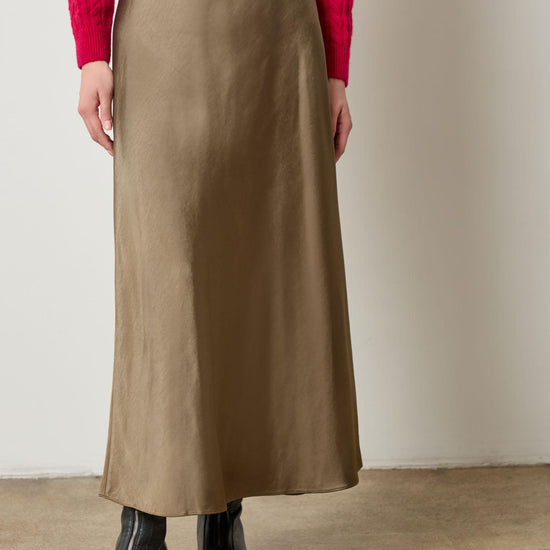 Satin Bias Maxi Skirt Womens Skirt Parsley A1