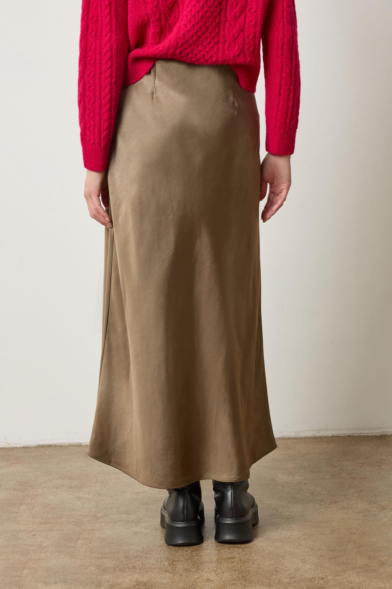 Satin Bias Maxi Skirt Womens Skirt Parsley A2