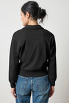Drop Shoulder Polo in color Black Image A2