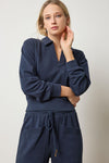 Drop Shoulder Polo in color Navy Image A1