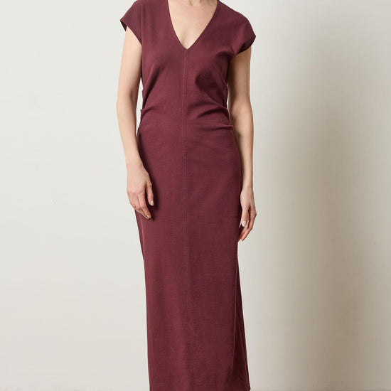 Side Tuck Maxi Dress Womens Dress Mulberry A1