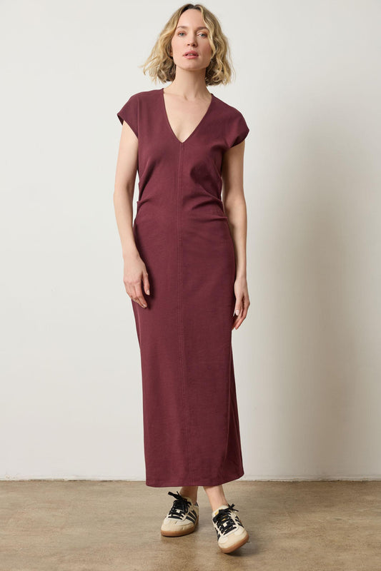 Side Tuck Maxi Dress Womens Dress Mulberry A1