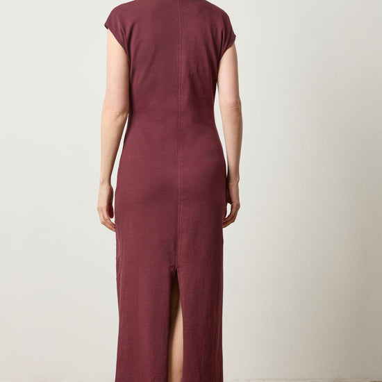 Side Tuck Maxi Dress Womens Dress Mulberry A2