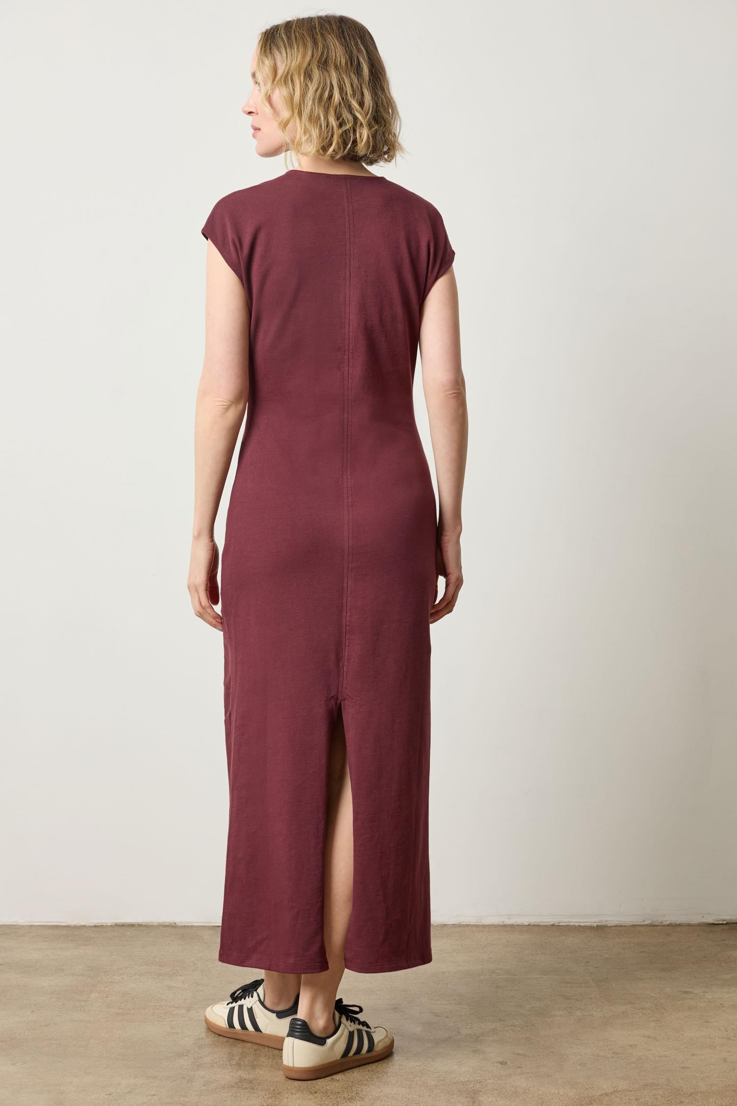 Side Tuck Maxi Dress Womens Dress Mulberry A2