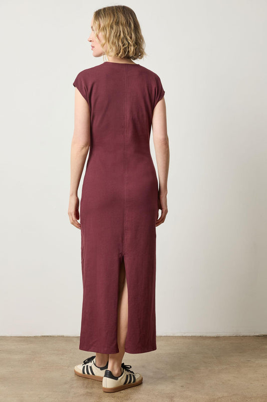 Side Tuck Maxi Dress Womens Dress Mulberry A2