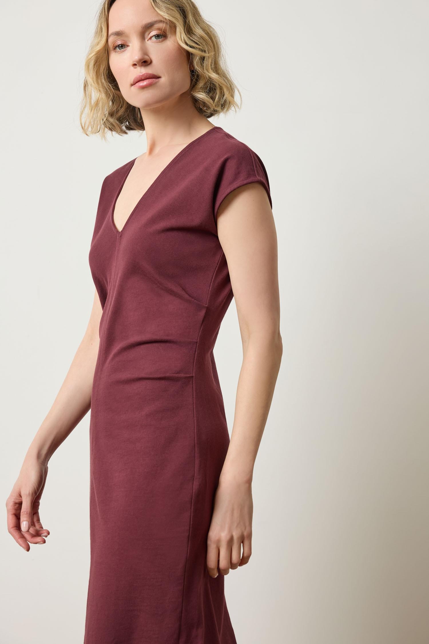 Side Tuck Maxi Dress Womens Dress Mulberry A3